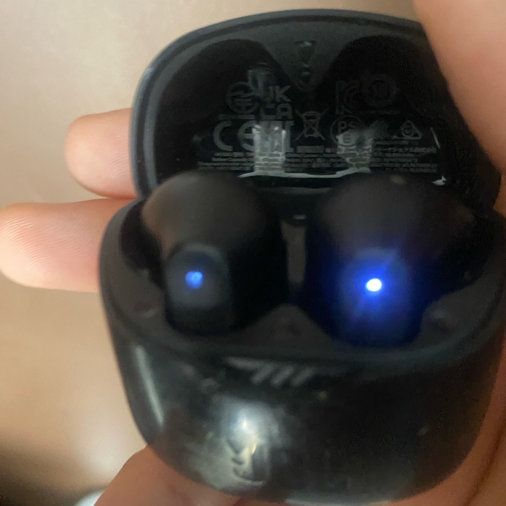 JBL Black Wireless Earbuds with LED Indicator